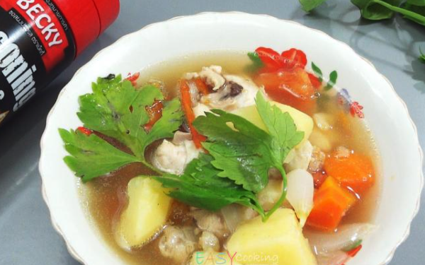 Recipe healty soup checken and potato soup